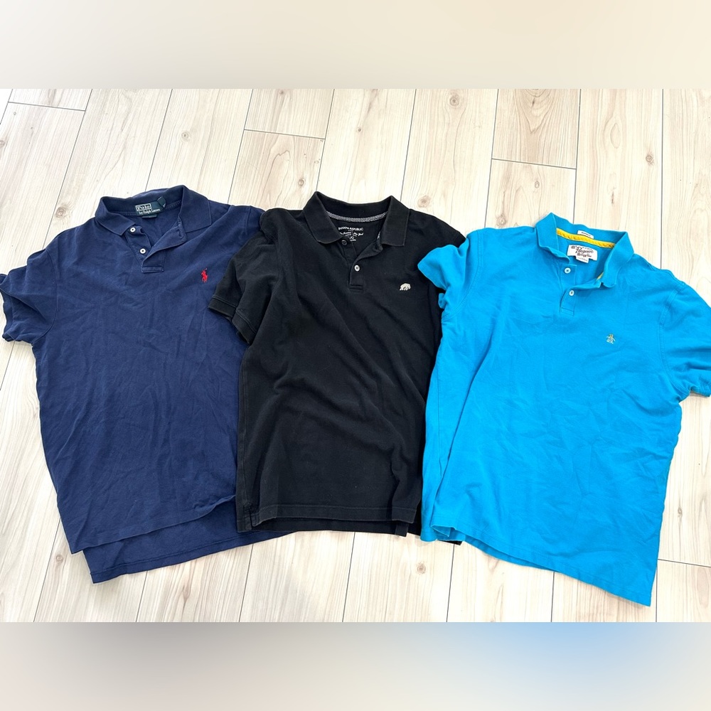 Lot of men’s polo shirts